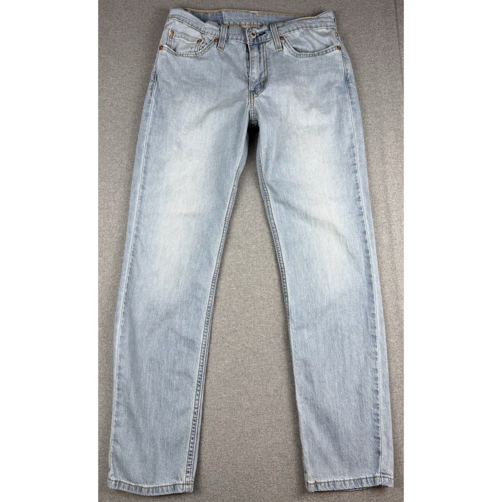 Levi's 511 Jeans Womens 28x29 Light Wash Slim Straight Stretch Denim